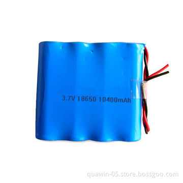 18,650 Li-ion Battery Pack with 10,400mAh Capacity and 3.7V Voltage